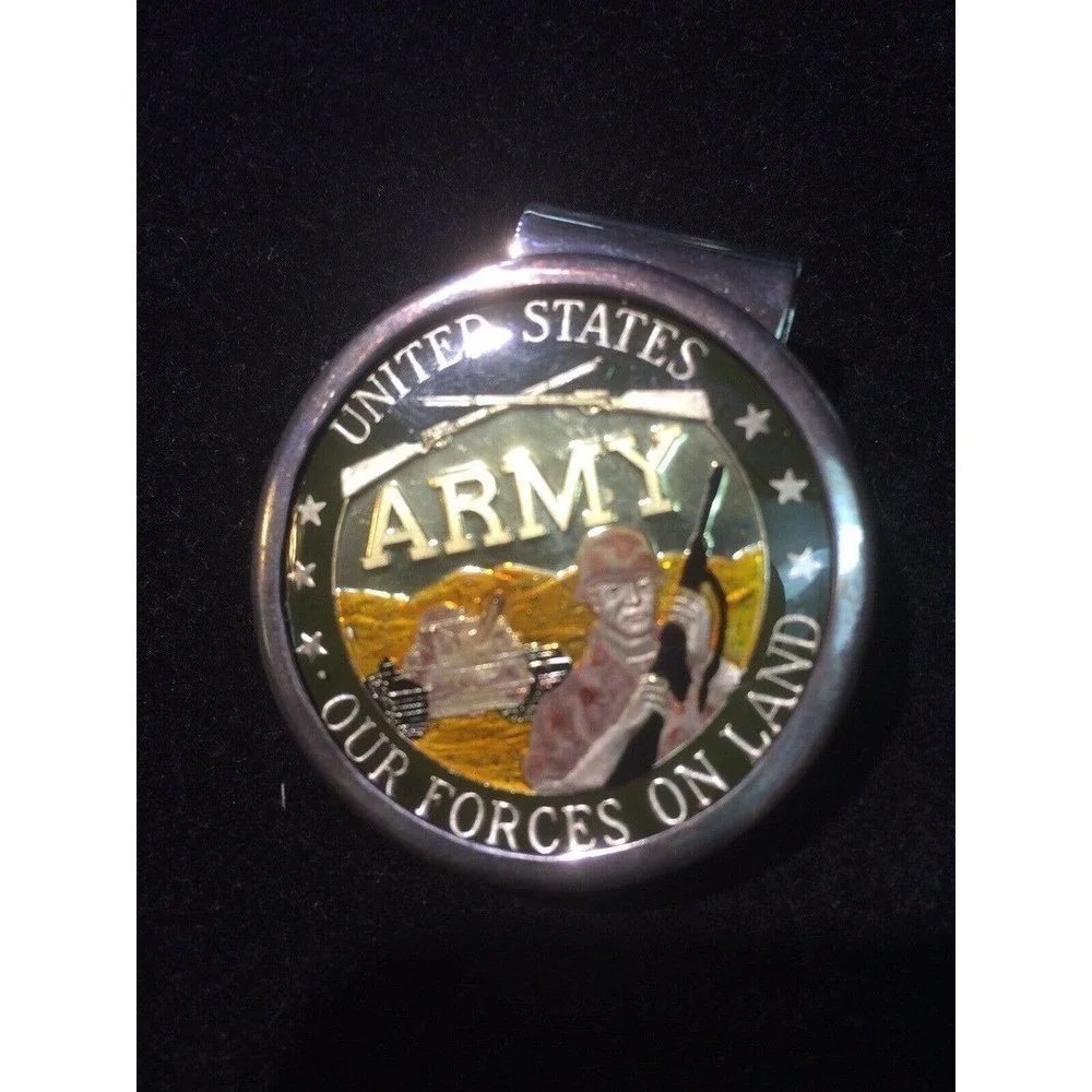 Money Clip United States Army Round 